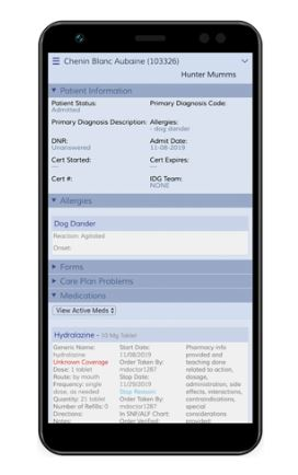 screenshot of mumms Software